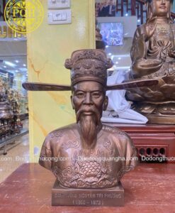 TƯỢNG DANH TƯỚNG NGUYỄN TRI PHƯƠNG BẰNG ĐỒNG ĐỎ CAO 50CM