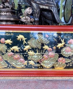 TRANH CÁ CHÉP HOÁ RỒNG BẰNG ĐỒNG