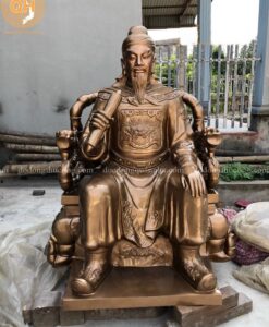 TƯỢNG TRẦN HƯNG ĐẠO NGỒI CAO 1,55M ĐỒNG ĐỎ