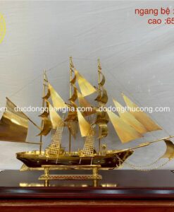 THUYỀN BUỒM MẠ VÀNG 24K KT 1MX65CM