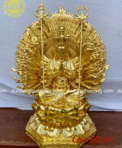 TƯỢNG THIÊN THỦ THIÊN NHÃN CAO 60CM DÁT VÀNG 9999