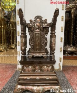 NGAI CAO 81CM VÀ BÀI VỊ CAO 42CM KHẢM NGŨ SẮC