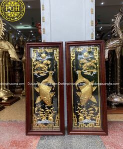 BÀN GIAO TRANH CÁ CHÉP DÁT VÀNG 9999 TẠI NHÀ KHÁCH NAM ĐỊNH